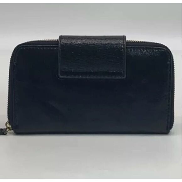 ✨Ted Baker Black Patent Leather Buckle Zip Around Wallet✨ - Picture 2 of 10